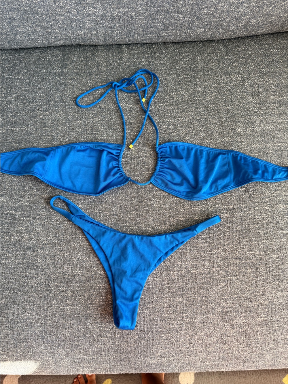 Sommer Swim XENA Sirius Halter Top & ROCHA Cheeky Bottom Bikini Sirius Blue Sz M - Picture 7 of 16